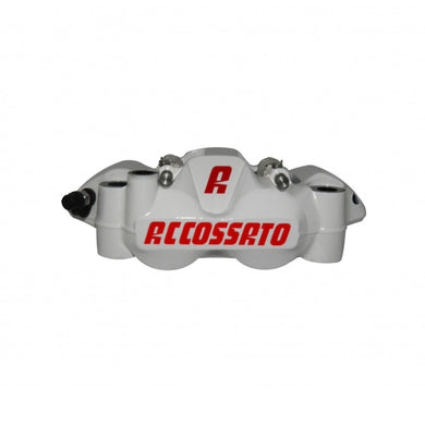 Accossato Radial Brake Caliper Forged Monoblock 108 mm white painted organic pads  left only