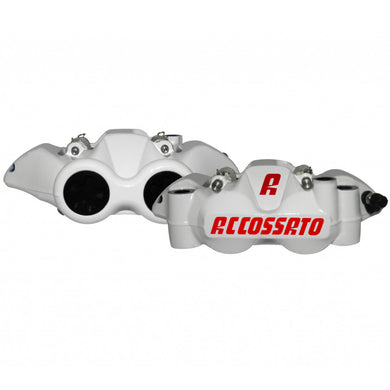 Accossato Radial Brake Caliper Forged Monoblock 108 mm white painted organic pads  left and right
