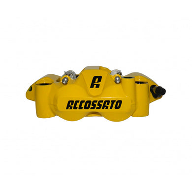 Accossato Radial Brake Caliper Forged Monoblock 108 mm yellow painted sintered pads  right only