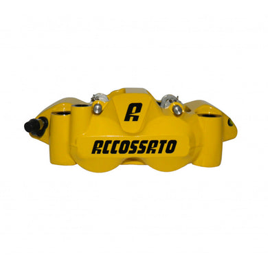 Accossato Radial Brake Caliper Forged Monoblock 108 mm yellow painted sintered pads  left only