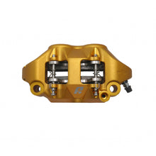 Load image into Gallery viewer, Accossato Radial Brake Caliper Forged Monoblock 108 mm gold anodised organic pads  right only