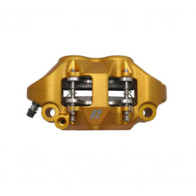 Load image into Gallery viewer, Accossato Radial Brake Caliper Forged Monoblock 108 mm gold anodised organic pads  left only