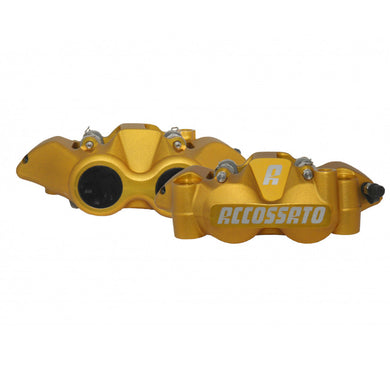 Accossato Radial Brake Caliper Forged Monoblock 108 mm gold anodised sintered pads  left and right