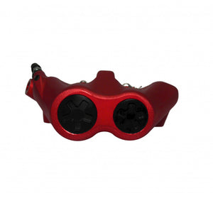 Accossato Radial Brake Caliper Forged Monoblock 100 mm red anodised sintered pads  right only