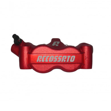 Accossato Radial Brake Caliper Forged Monoblock 100 mm red anodised ZXC pads  left only