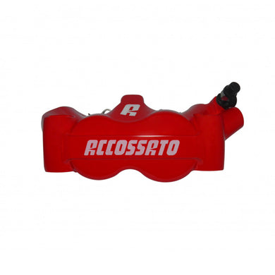 Accossato Radial Brake Caliper Forged Monoblock 100 mm red painted sintered pads  right only