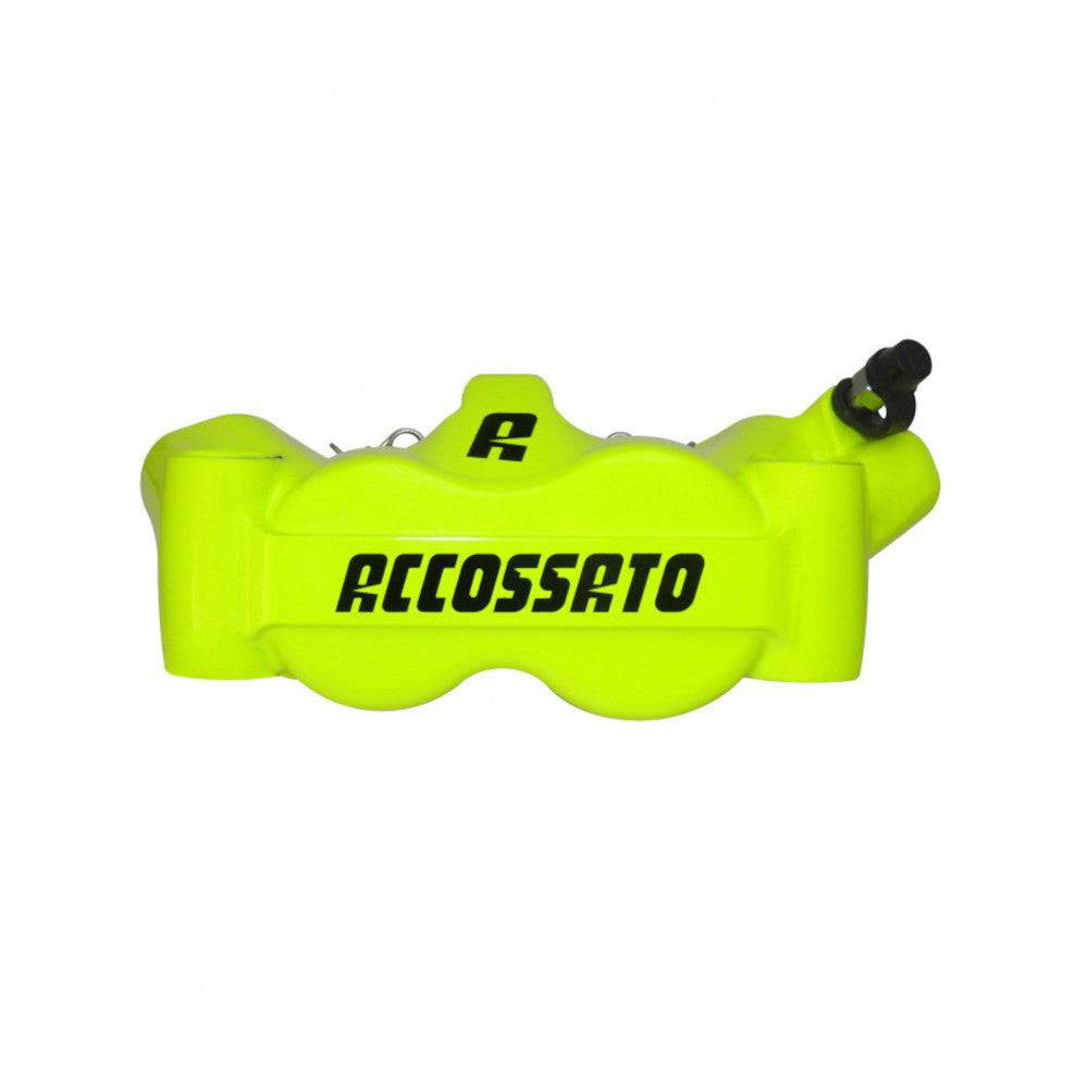 Accossato Radial Brake Caliper Forged Monoblock 100 mm green fluoro painted ZXC pads  right only