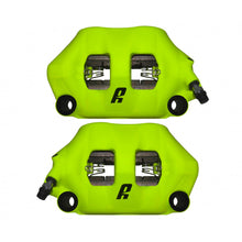 Load image into Gallery viewer, Accossato Radial Brake Caliper Forged Monoblock 100 mm green fluoro painted sintered pads  left and right