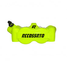 Load image into Gallery viewer, Accossato Radial Brake Caliper Forged Monoblock 100 mm green fluoro painted ZXC pads  left only