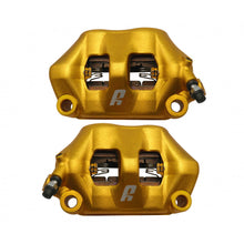Load image into Gallery viewer, Accossato Radial Brake Caliper Forged Monoblock 100 mm gold anodised ZXC pads  left and right