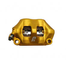 Load image into Gallery viewer, Accossato Radial Brake Caliper Forged Monoblock 100 mm gold anodised ZXC pads  left only