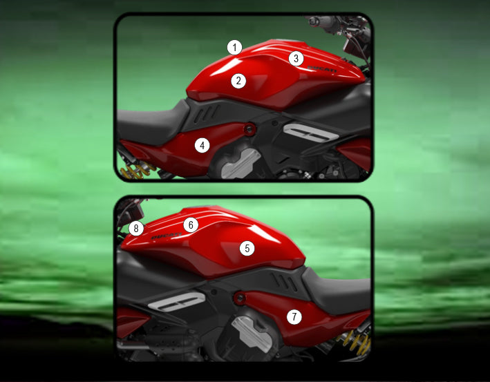 Eazi-Guard Tank Protection Film for Ducati Diavel V4  gloss